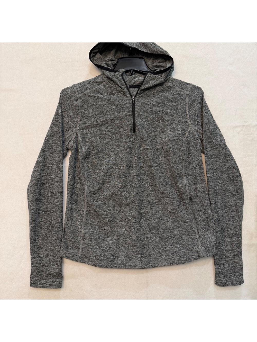 Alaskan Hardgear Meltwater Pullover Womens L Gray/Black 1/4 Zip Hoodie Duluth